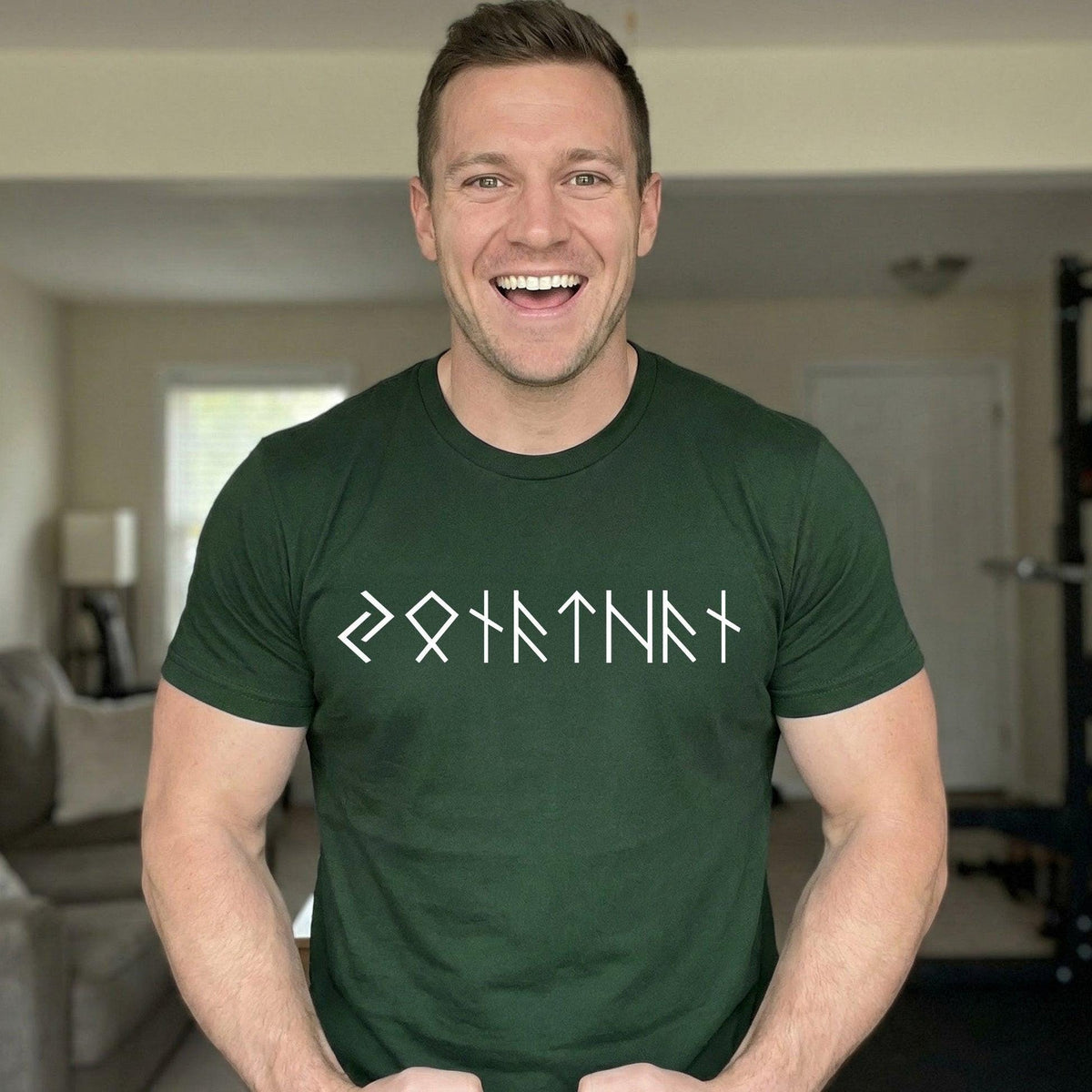 Viking Rune Home Decor - Personalized Viking Name Shirt, Name In Runes Viking, Custom Futhark Runes