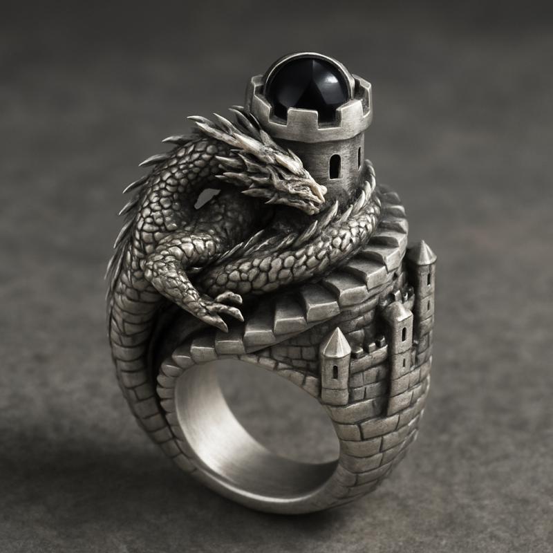 Viking Rune Ring - Viking Gothic Occult Bindrune Shield Intertwined Rune Band Ring, Silver Jewelry