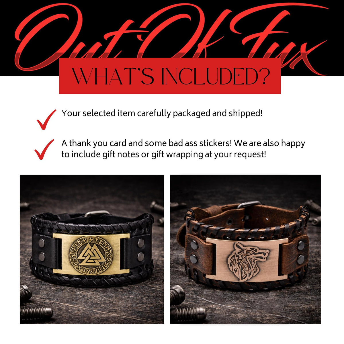 Viking Bracelet - Men’s Viking Leather Cuff Bracelet with Norse Compass, Medieval Warrior Wristband