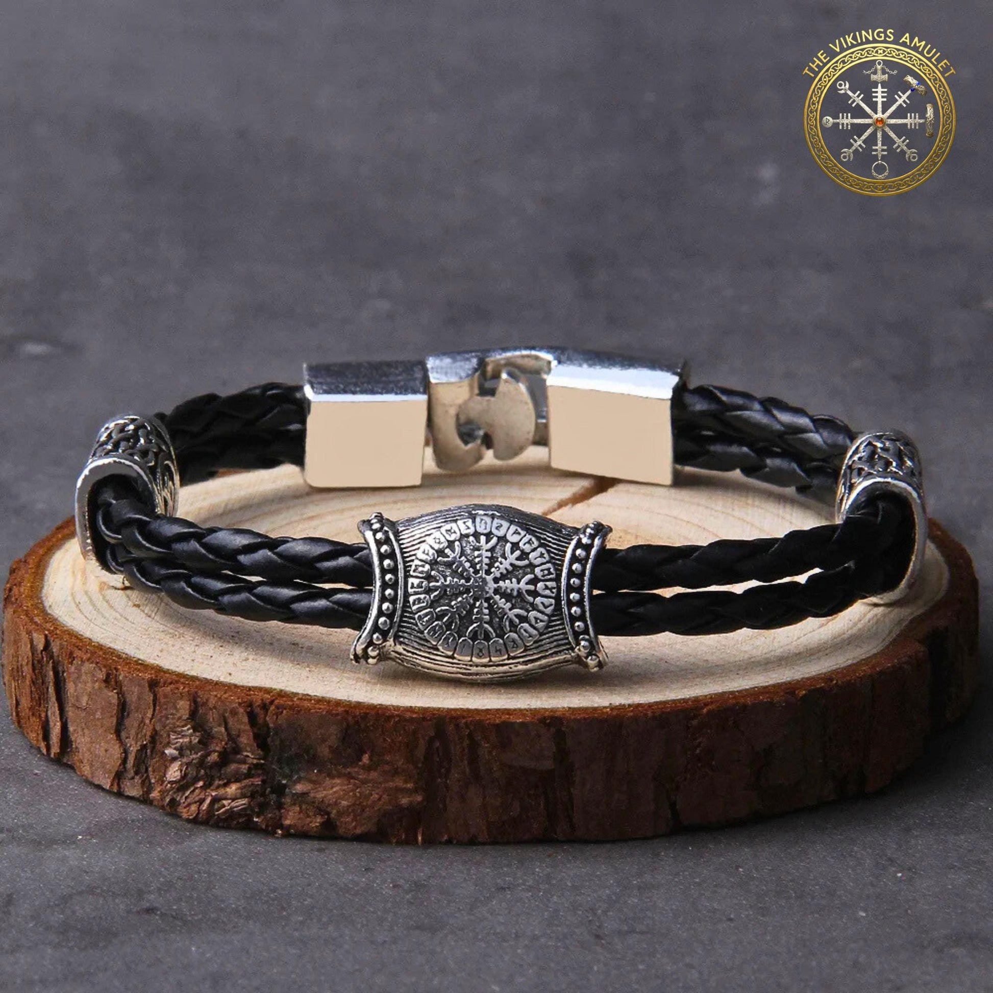Viking Thor's Hammer Bracelet - Oxidised Sterling Silver Men's Cuff Bangle, Viking Rune, Thor's