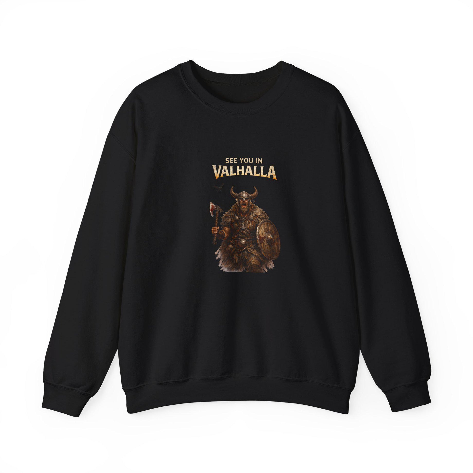 Viking Valhalla Hoodie - Victory Or Valhalla - Distressed American Viking Skull Hoodie: Patriotic