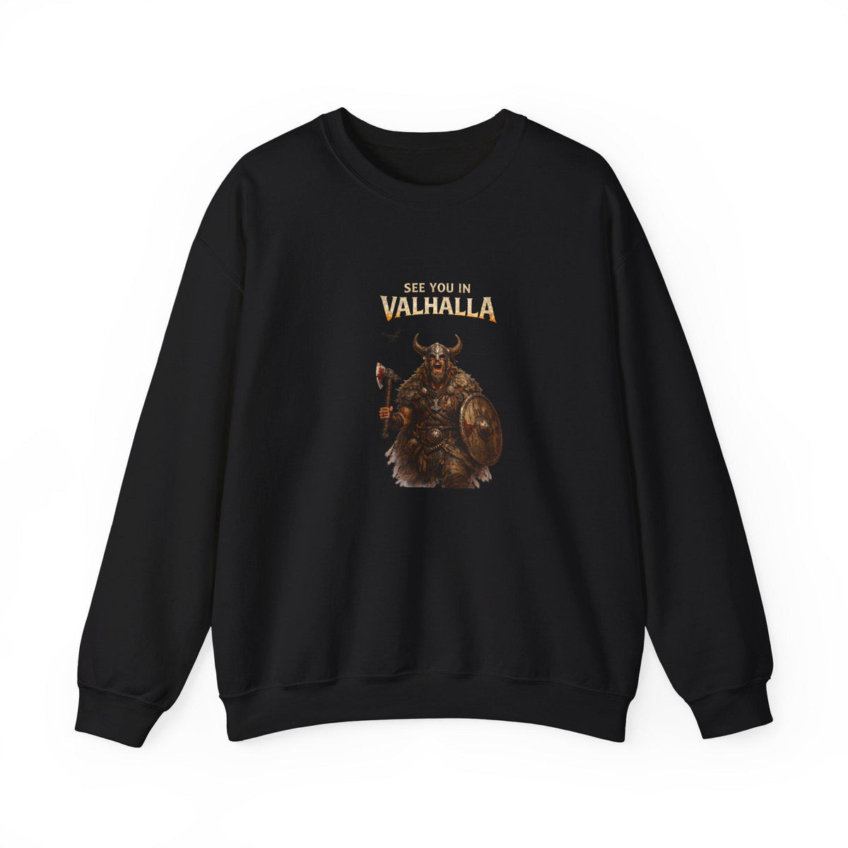 Viking Valhalla Hoodie - Victory Or Valhalla - Distressed American Viking Skull Hoodie: Patriotic