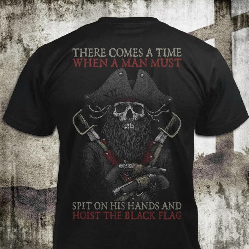 Viking Valhalla T-Shirt - Victory Or Valhalla - Distressed American Viking Skull T-Shirt: Patriotic