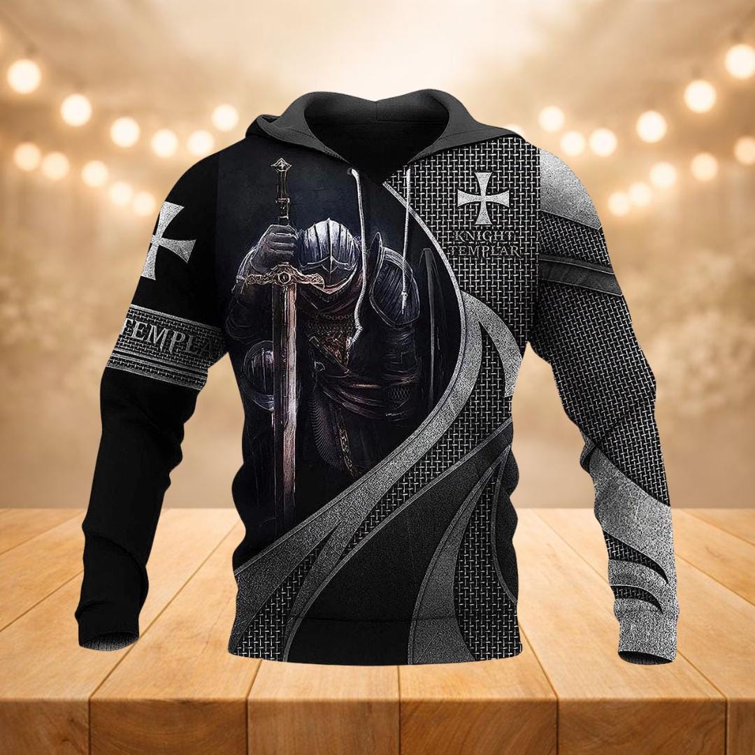 Viking Hoodie - Viking Armor Hoodie Norse Celtic Knot Warrior Zip Up Sweatshirt 3D All Over Print