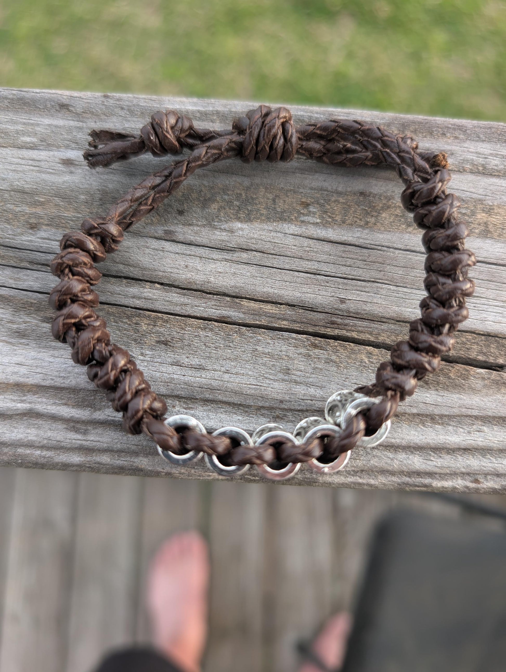 Viking Rune Bracelet - Handmade Celtic Viking Leather Bracelet with Runes: Personalized Name