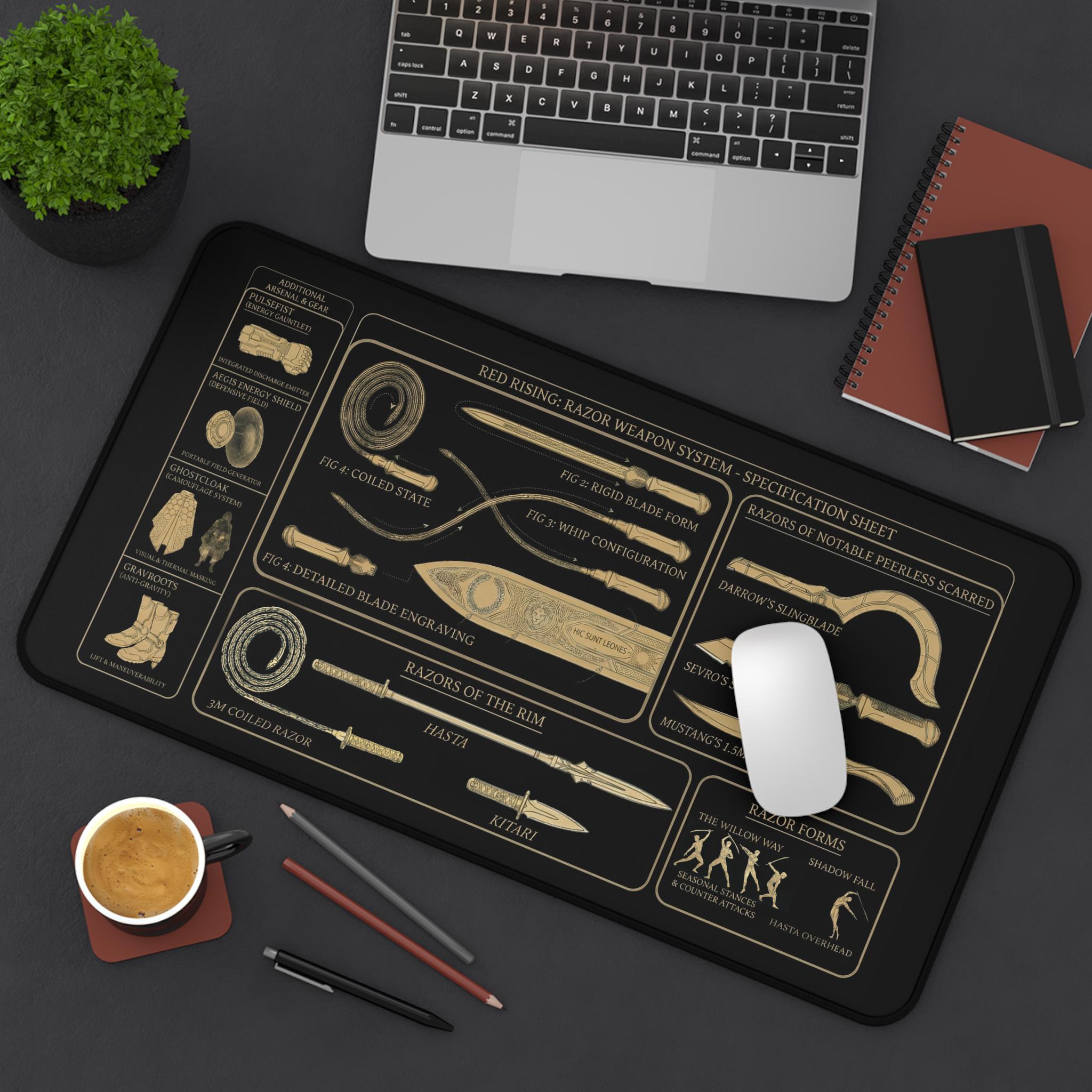 Viking Rune Leather Accessory - Personalized Norse Mythology Desk Mat, Ethnic Norse Name In Viking