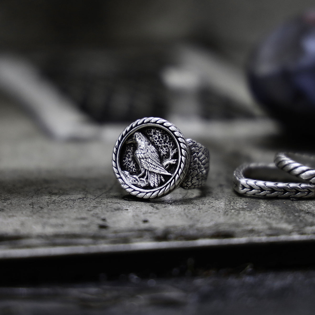 Viking Valknut Ring - Sterling Silver Norse Valknut Pinky Ring: Handcrafted Viking Statement