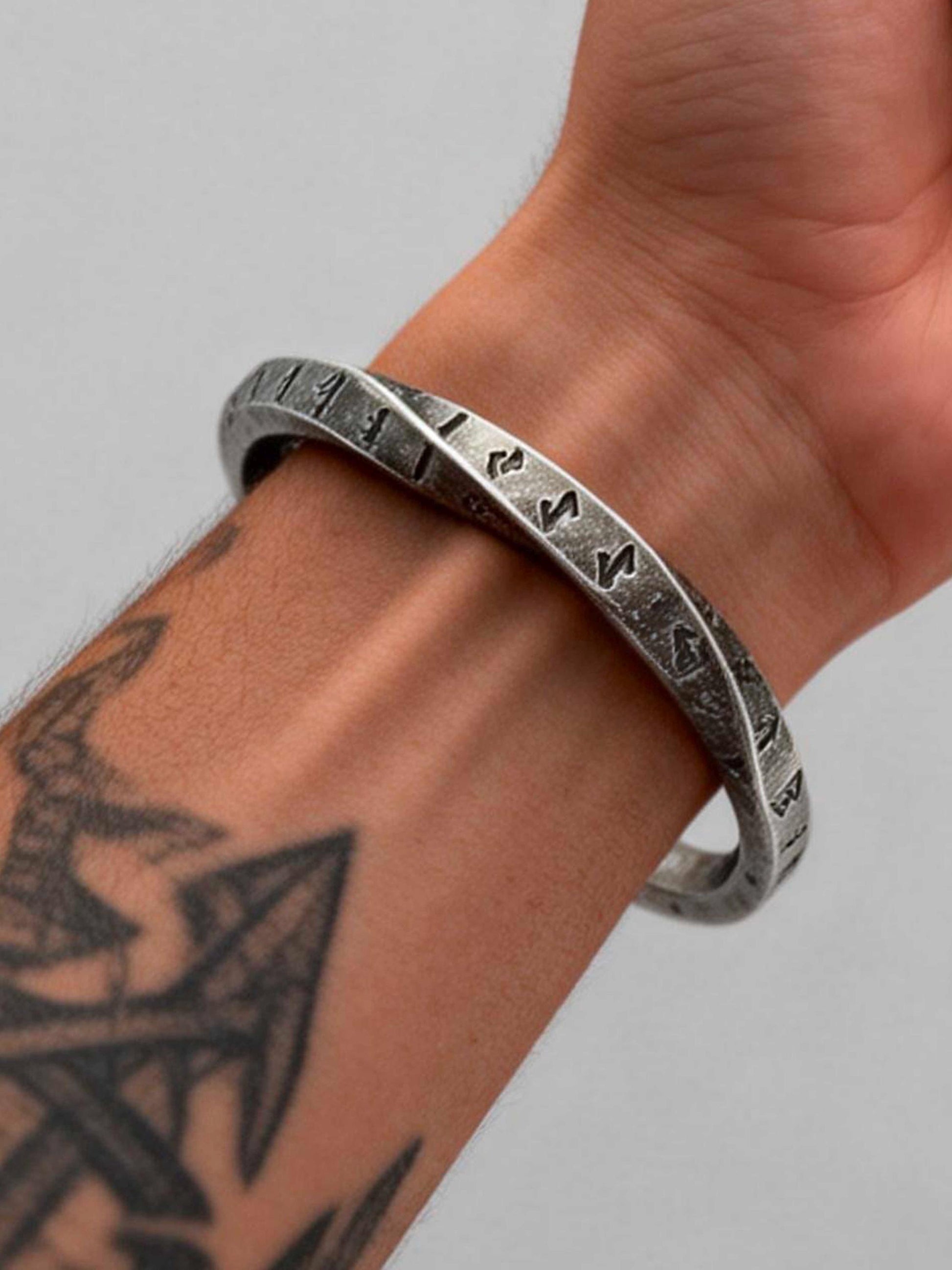 Viking Wolf Ring - Norse Raven Wolf Ring Silver Blue Stone Viking Celtic Knot Band