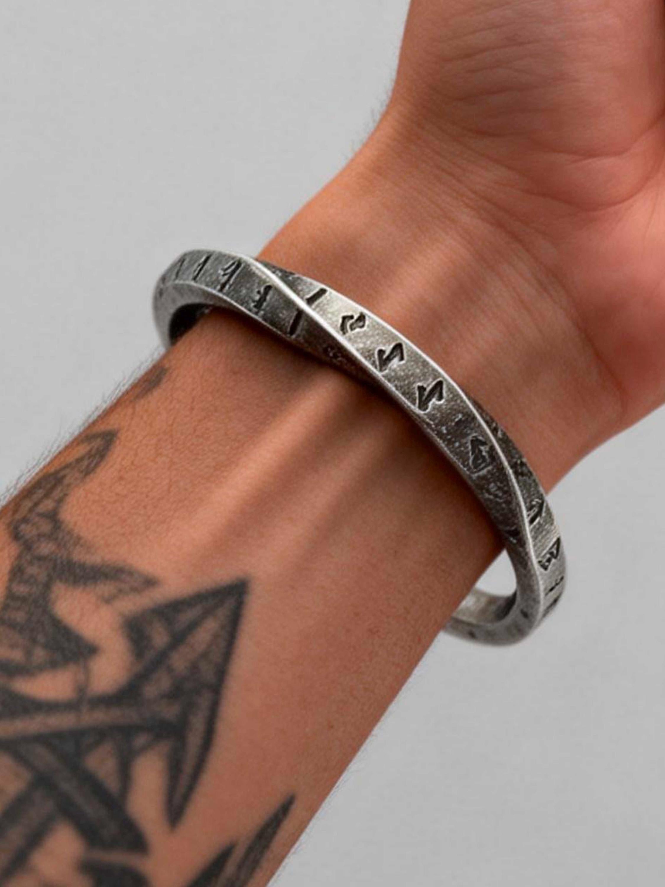 Viking Wolf Ring - Norse Raven Wolf Ring Silver Blue Stone Viking Celtic Knot Band