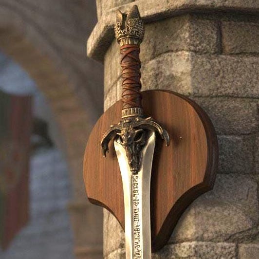Viking Weapon Replica - Handmade Damascus Steel Celtic Leaf Sword, Viking Medieval Display Sword
