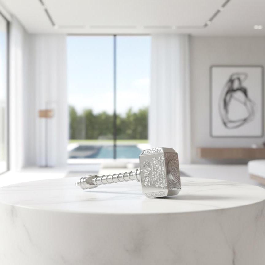Viking Thor's Hammer Ring - Viking Thor Hammer Axe Ring, Norse Warrior Sterling Silver Jewelry