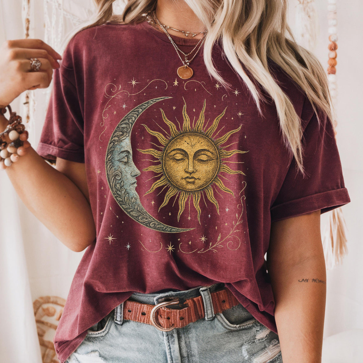 Viking Odin T-Shirt - Viking Raven Vegvisir Nordic T-shirt, Wayfinder Compass Bohemian Ravens Odin