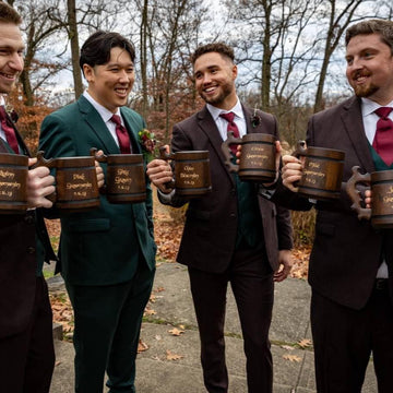 Viking Mug - Groomsmen gifts - wedding best men gifts, Lord wedding mug for him, Wood tankard
