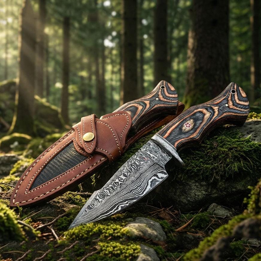 Viking Costume & LARP - Hand Crafted Northmen Damascus Steel Viking Sword, Custom Handmade Blade