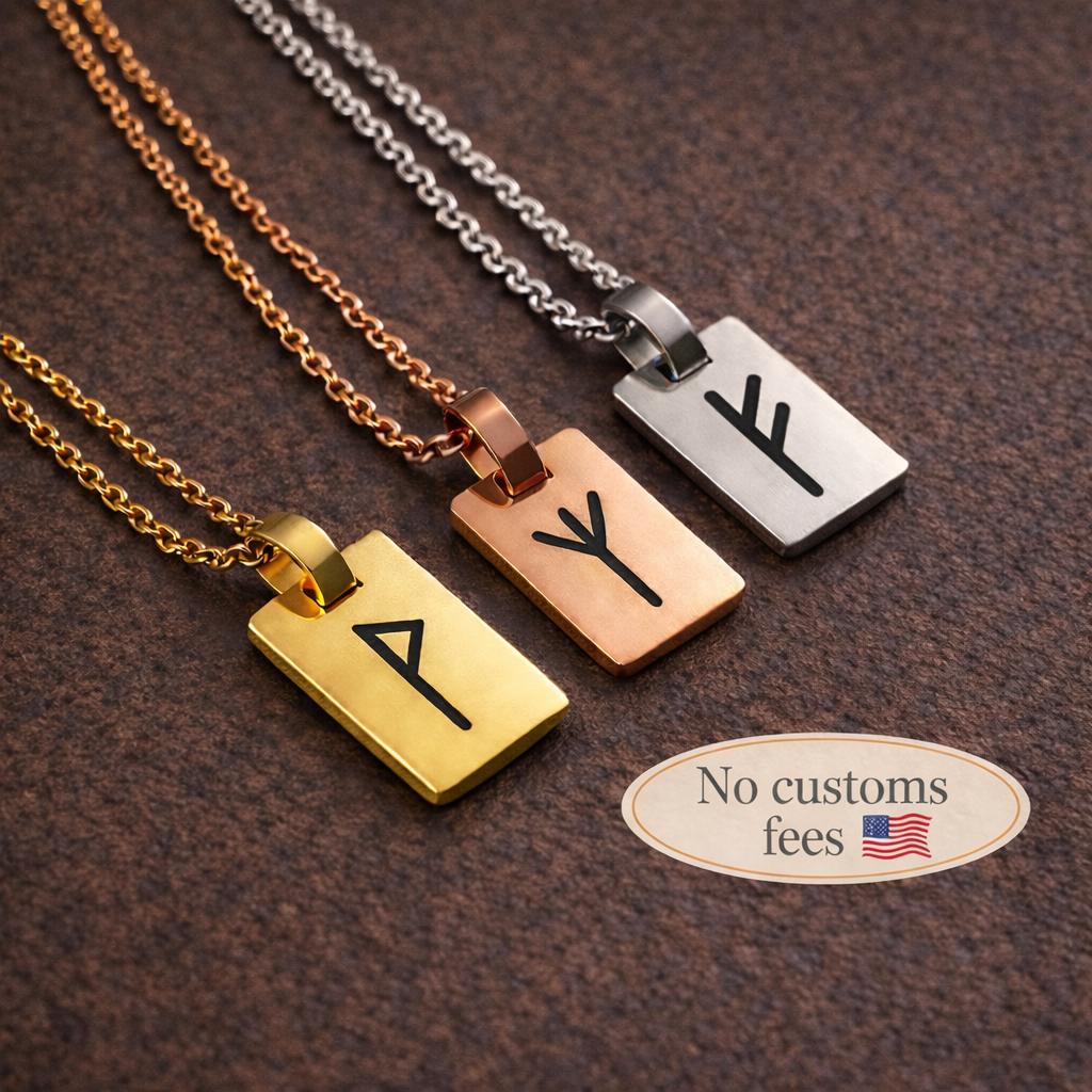 Viking Rune Necklace - Viking Runes Necklace Personalized Necklace Nordic Viking Jewelry Runes