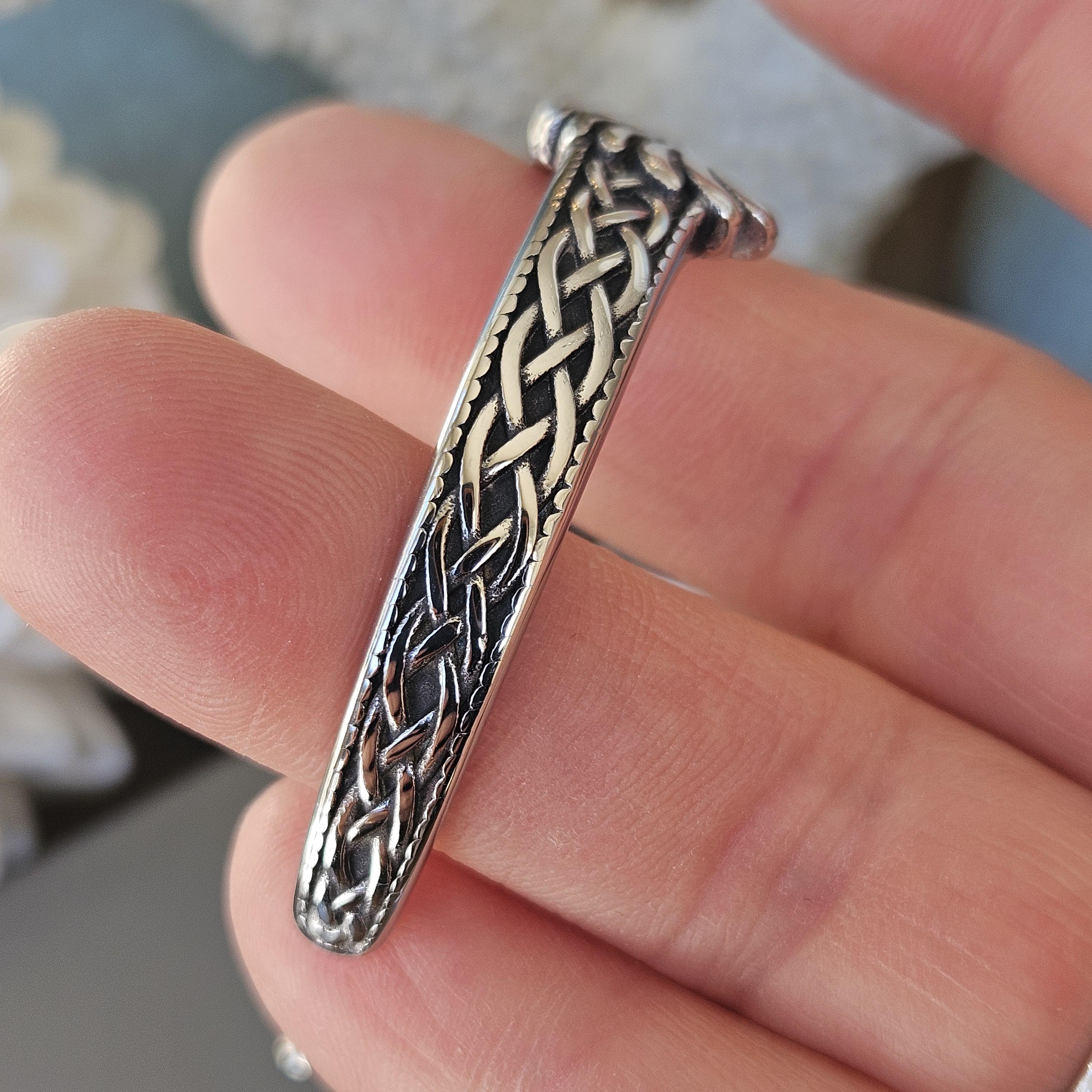 Viking Raven Bracelet - Celtic Raven Stainless Steel Cuff Bracelet, Norse Bracelet, Stainless Steel