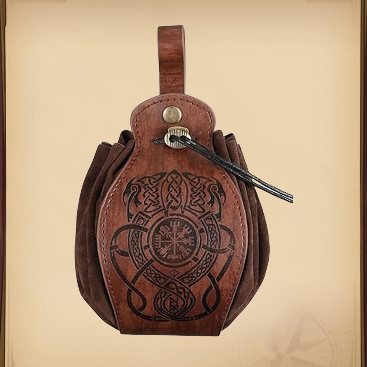 Viking Costume & LARP - Medieval Leather Belt Accessories Set, Viking Cosplay, Renaissance Faire