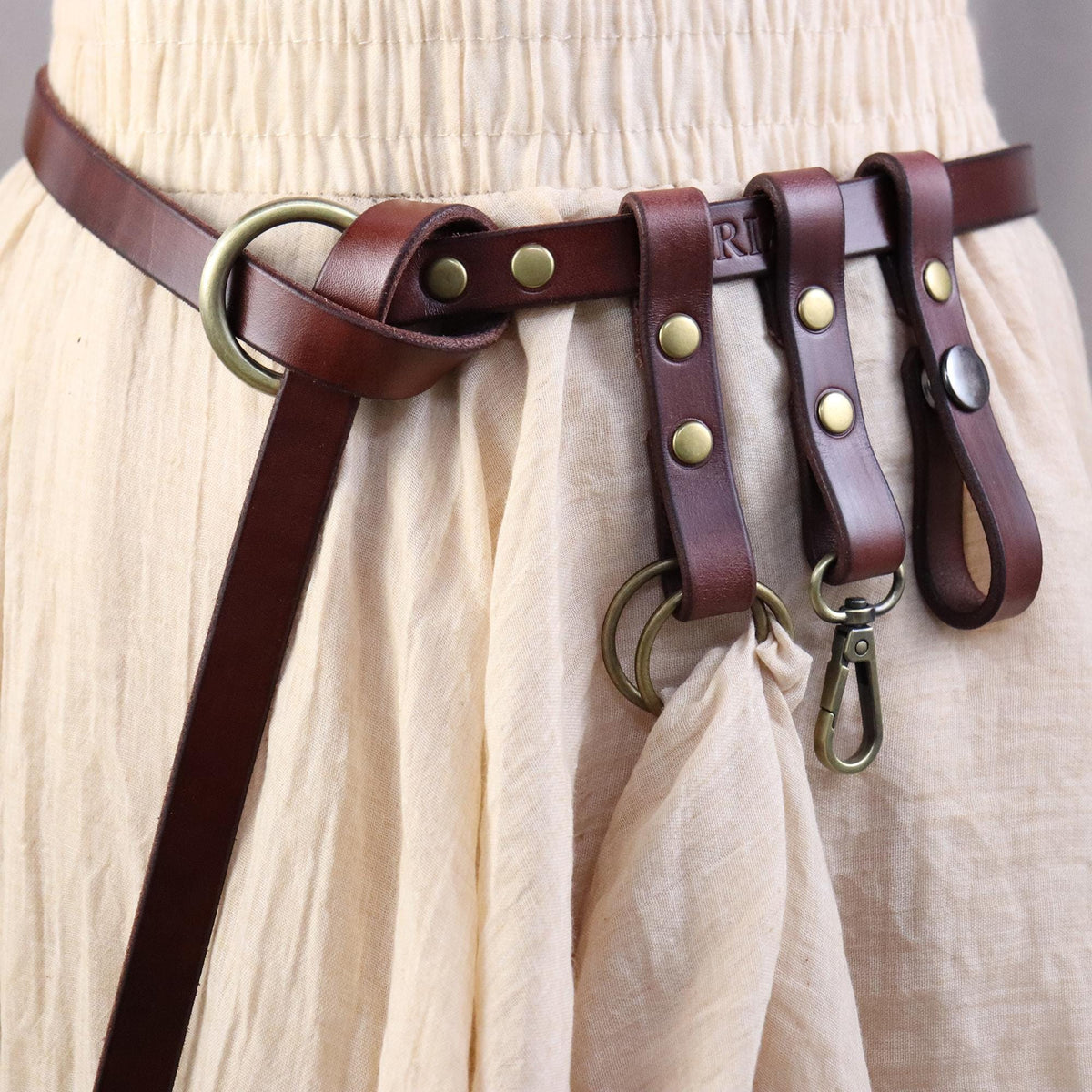 Viking Costume & LARP - Leather Skirt Hikes Belt, Renaissance Viking Cosplay