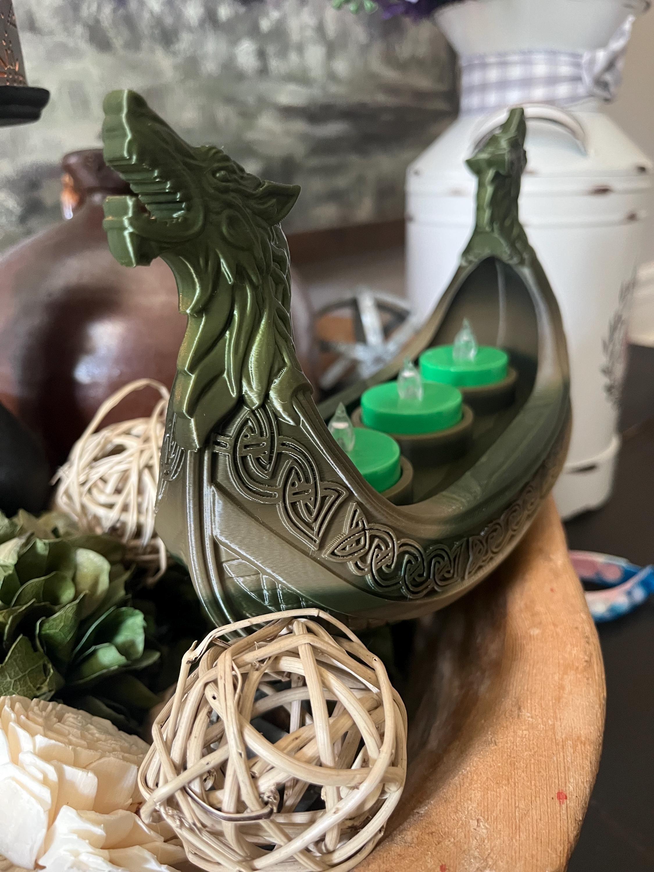 Viking Home Decor - Viking Ship Bookshelf Decor