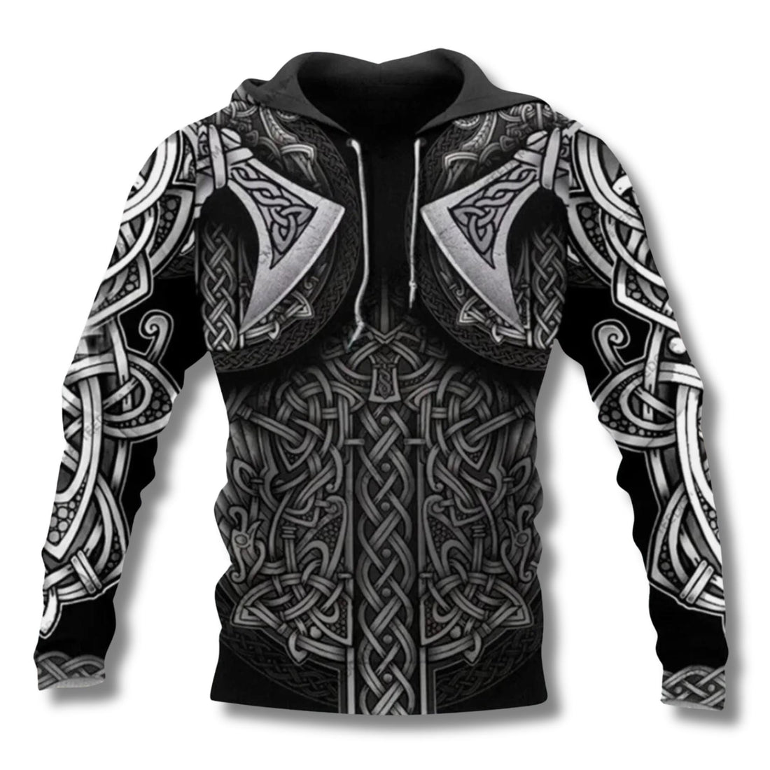 Viking Odin Hoodie for Men, Norse God Warrior Pullover