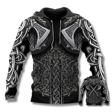 Viking Odin Hoodie for Men, Norse God Warrior Pullover