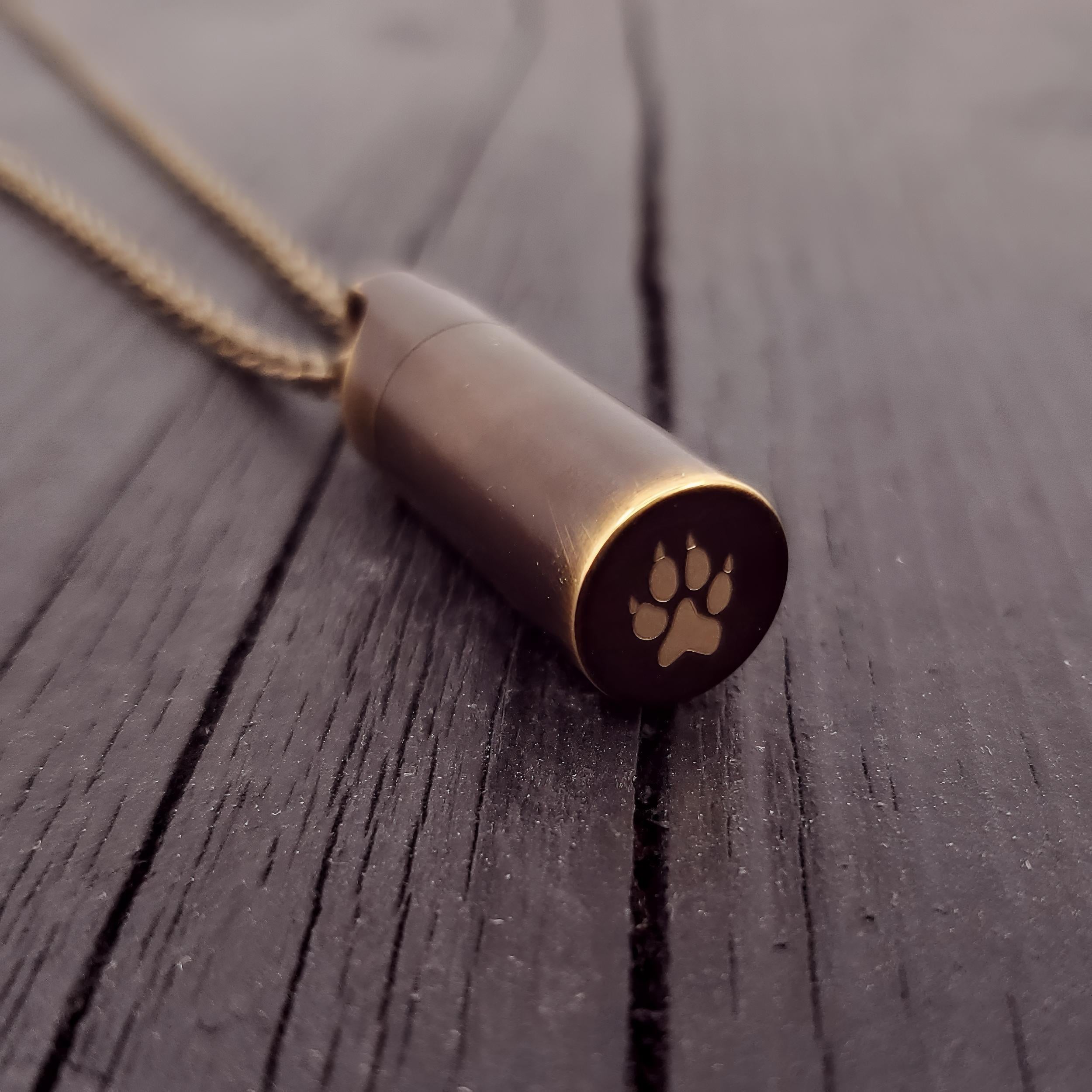 Viking Valknut Necklace - Viking Valknut Brass Cremation Urn Necklace: Custom Engraved Norse Pendant