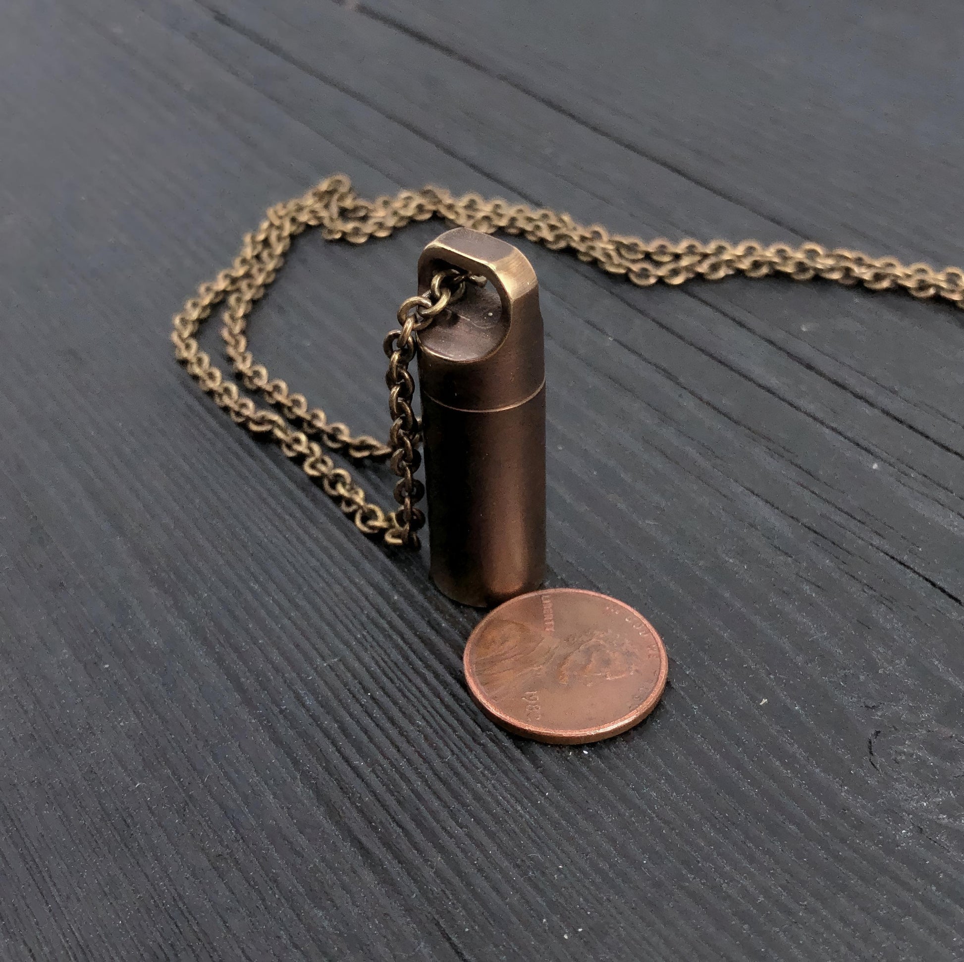 Viking Vegvisir Compass Necklace - Vegvisir Cremation Urn Necklace: Solid Brass Viking Compass