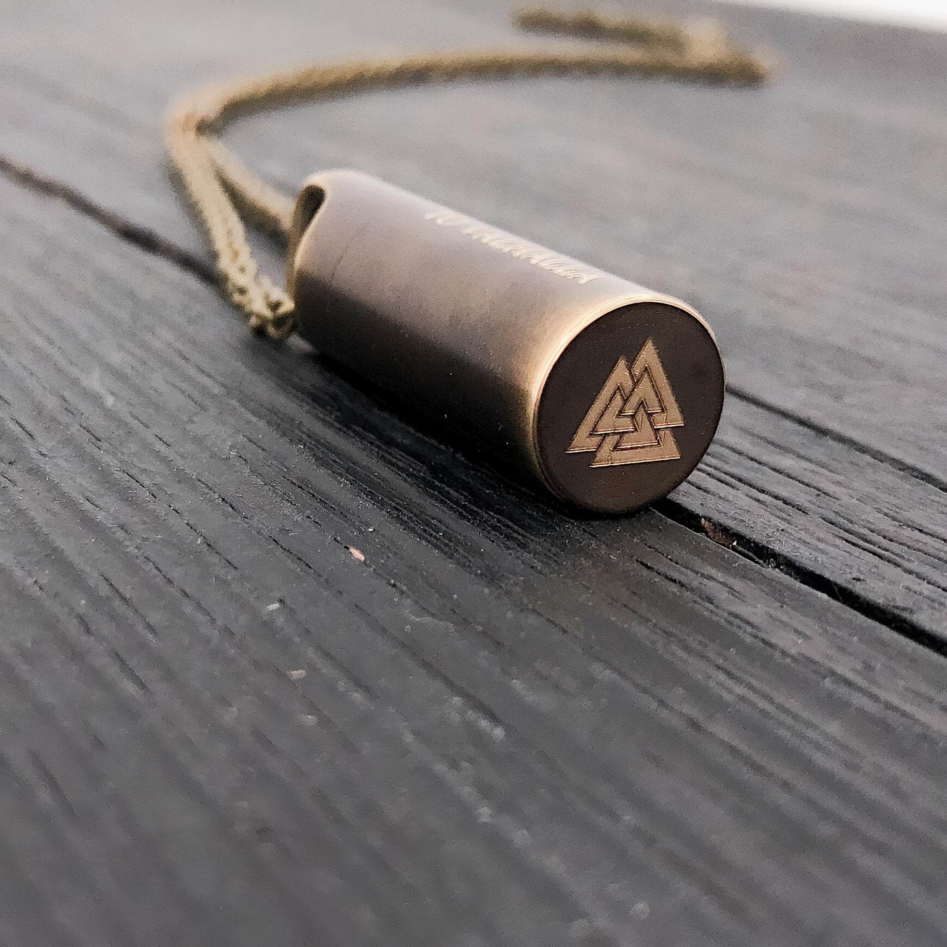 Viking Vegvisir Compass Necklace - Vegvisir Cremation Urn Necklace: Solid Brass Viking Compass
