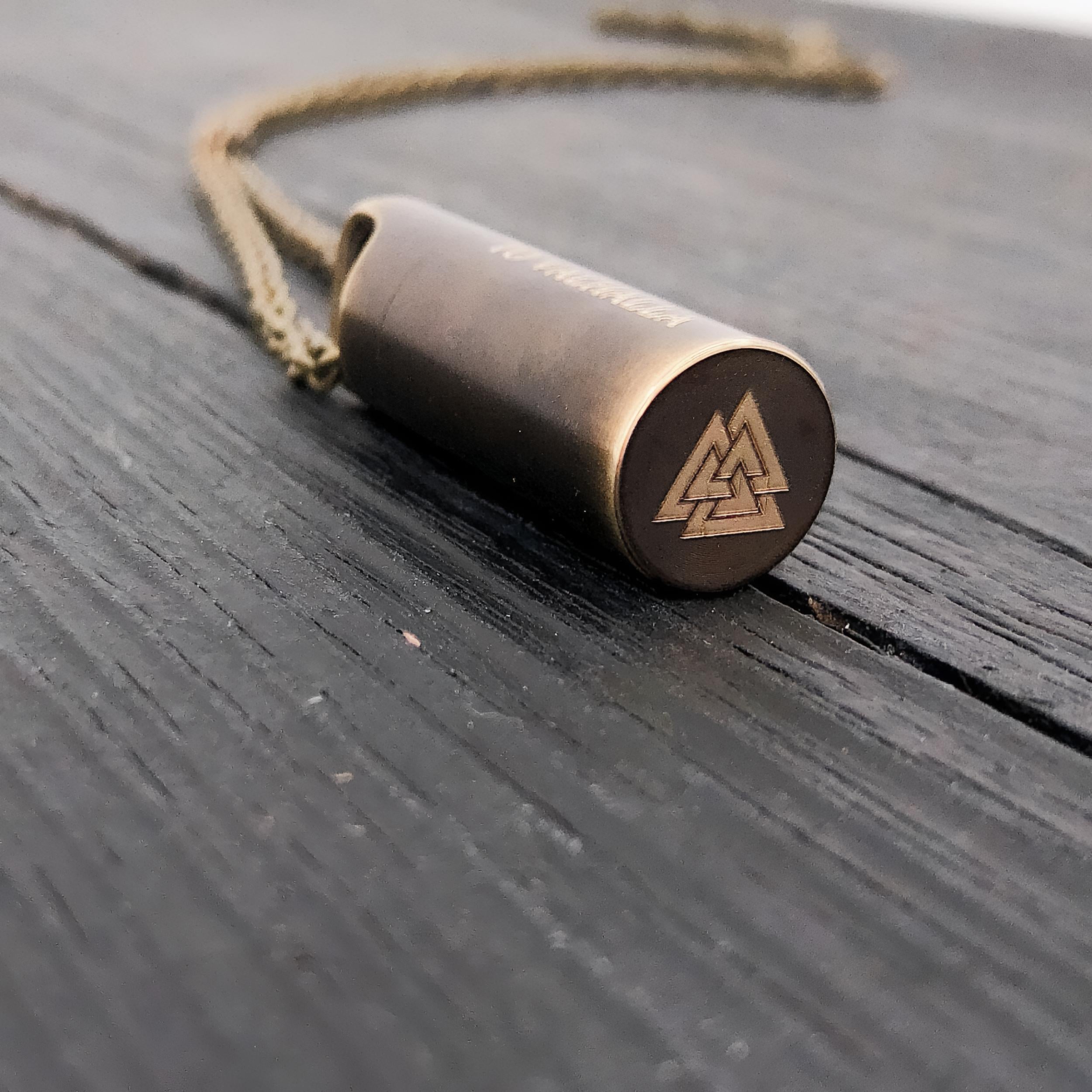 Viking Vegvisir Compass Necklace - Vegvisir Cremation Urn Necklace: Solid Brass Viking Compass