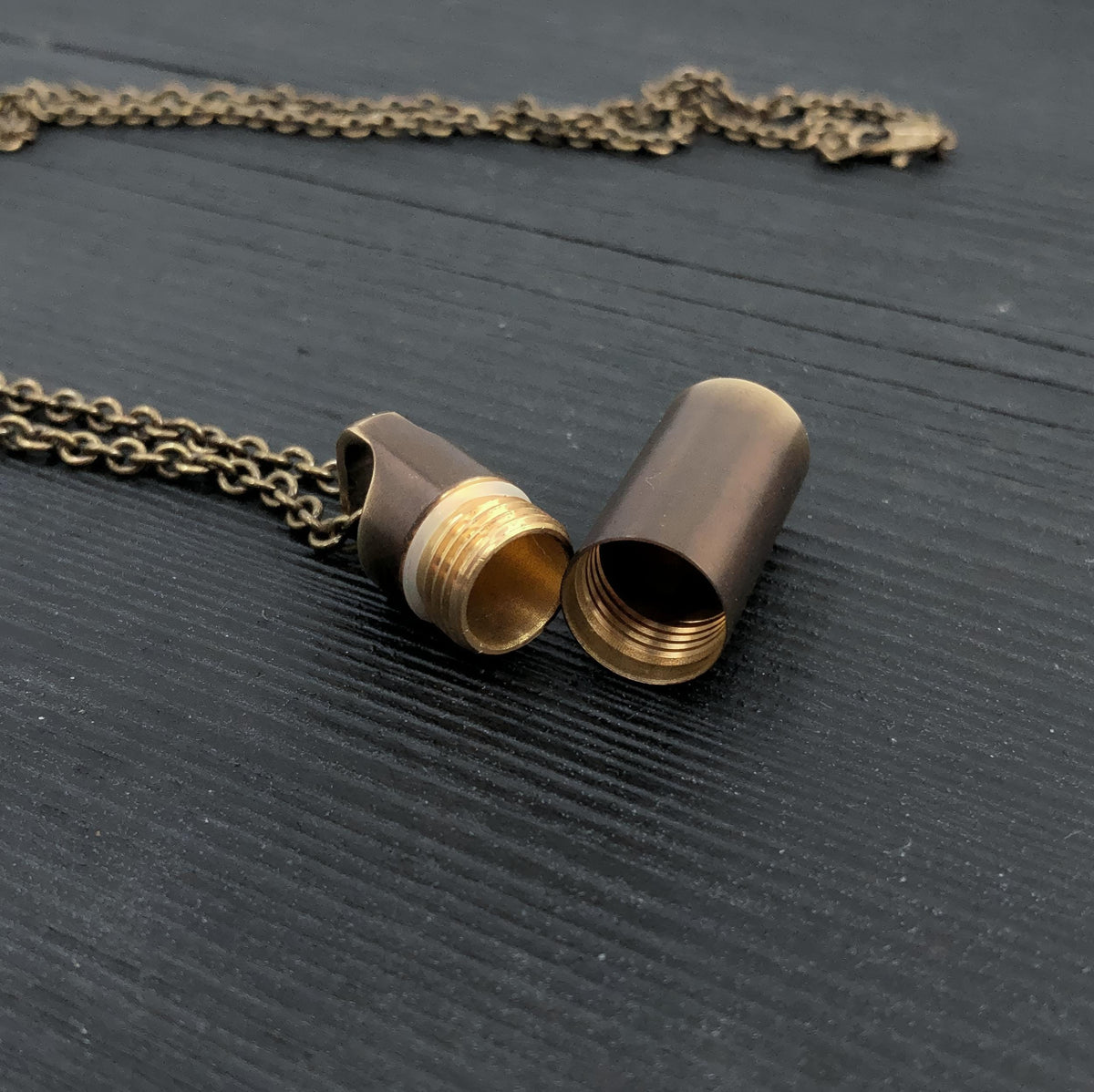 Viking Valknut Necklace - Viking Valknut Brass Cremation Urn Necklace: Custom Engraved Norse Pendant