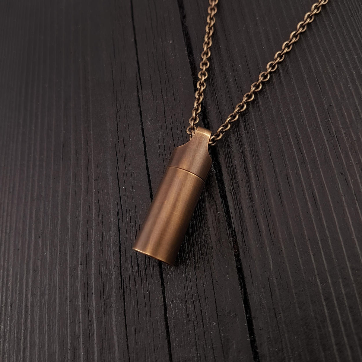 Viking Valknut Necklace - Viking Valknut Brass Cremation Urn Necklace: Custom Engraved Norse Pendant