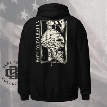 Viking Valhalla Hoodie - Path to Valhalla Viking Hoodie, Norse Warrior Graphic