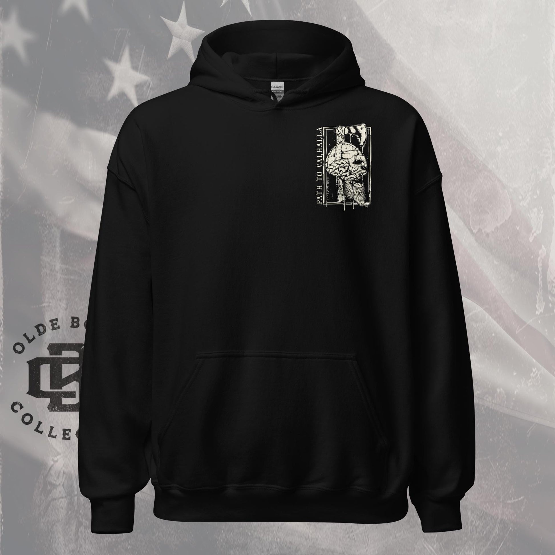 Viking Valhalla Hoodie - Path to Valhalla Viking Hoodie, Norse Warrior Graphic