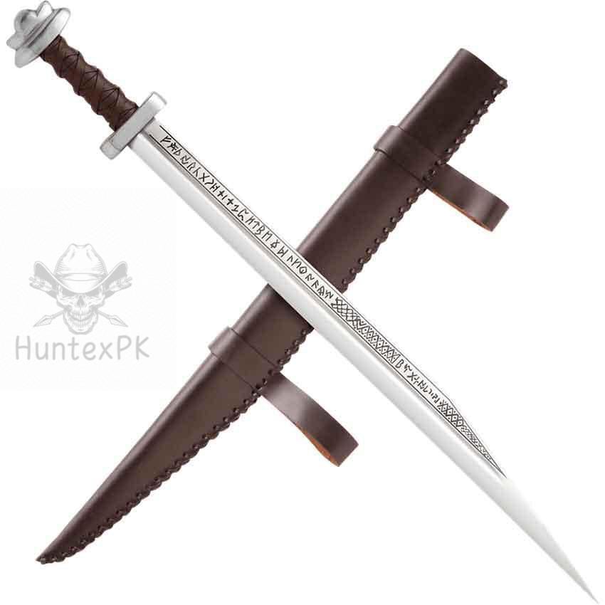 Viking Weapon Replica - Custom Handmade Viking Seax – 26" Engraved 440C Steel Blade