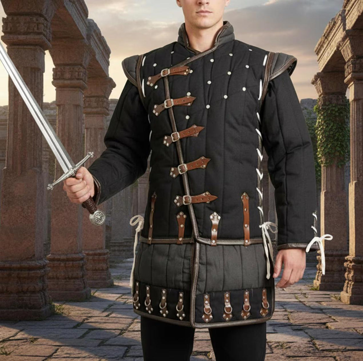 Viking Jacket - Viking Wool Klappenrock Coat, Early Medieval Warrior Tunic, Handcrafted Jacket