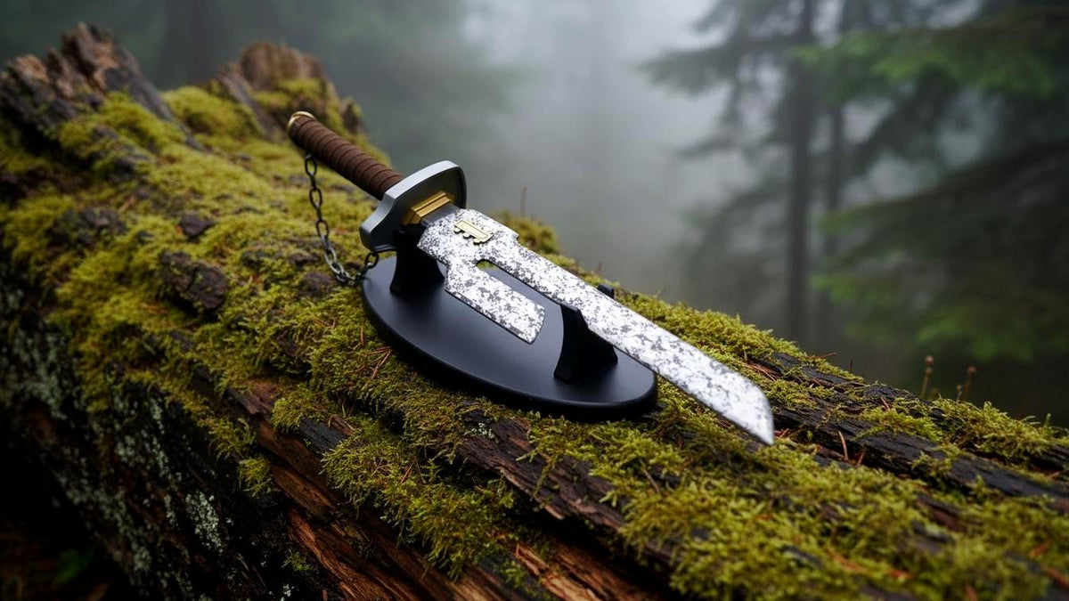 Viking Weapon Replica - Hand Forged Northmen Damascus Sword Replica, Authentic Viking Inspired