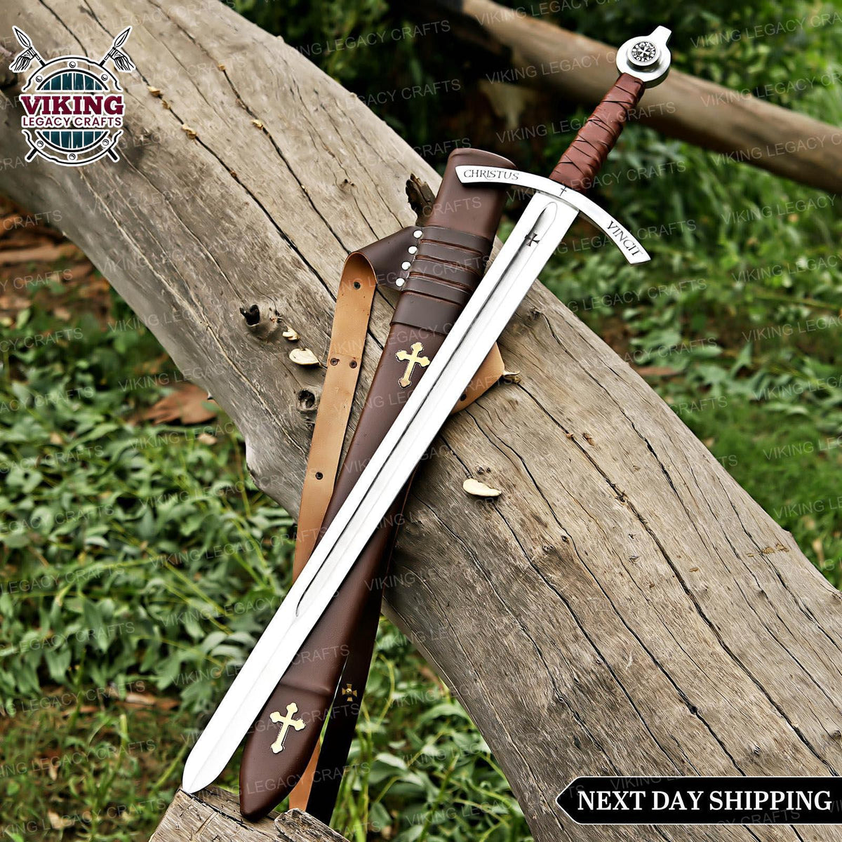 Viking Weapon Replica - Hand Forged Northmen Damascus Sword Replica, Authentic Viking Inspired