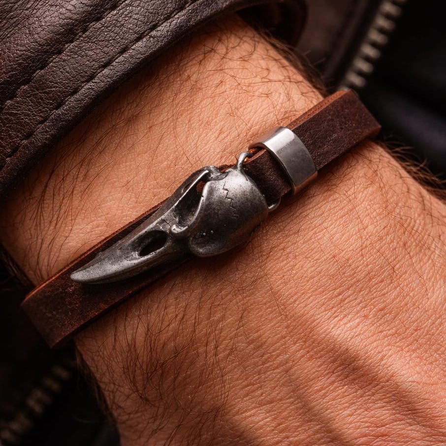 Viking Home Decor - Viking Black Bracelets ''old-school'' Set – Norse Symbols Stainless Steel Cuff