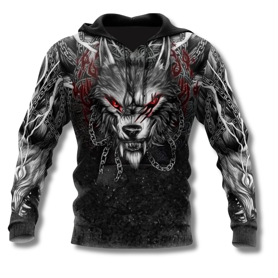 Viking Odin Hoodie for Men, Norse God Warrior Pullover