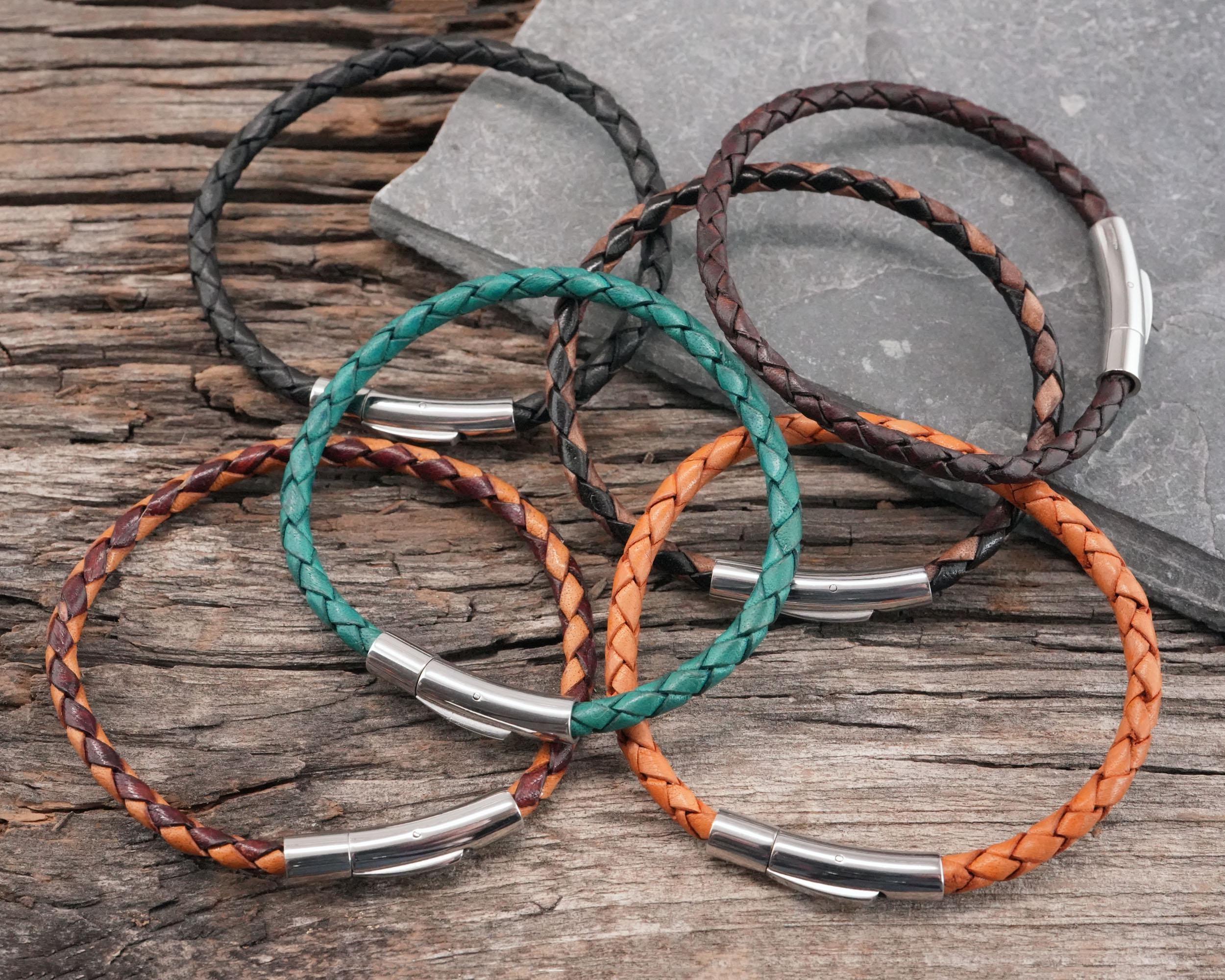 Viking Vegvisir Compass Bracelet - Viking Braided Leather Bracelet – Norse Runes, Celtic Knot