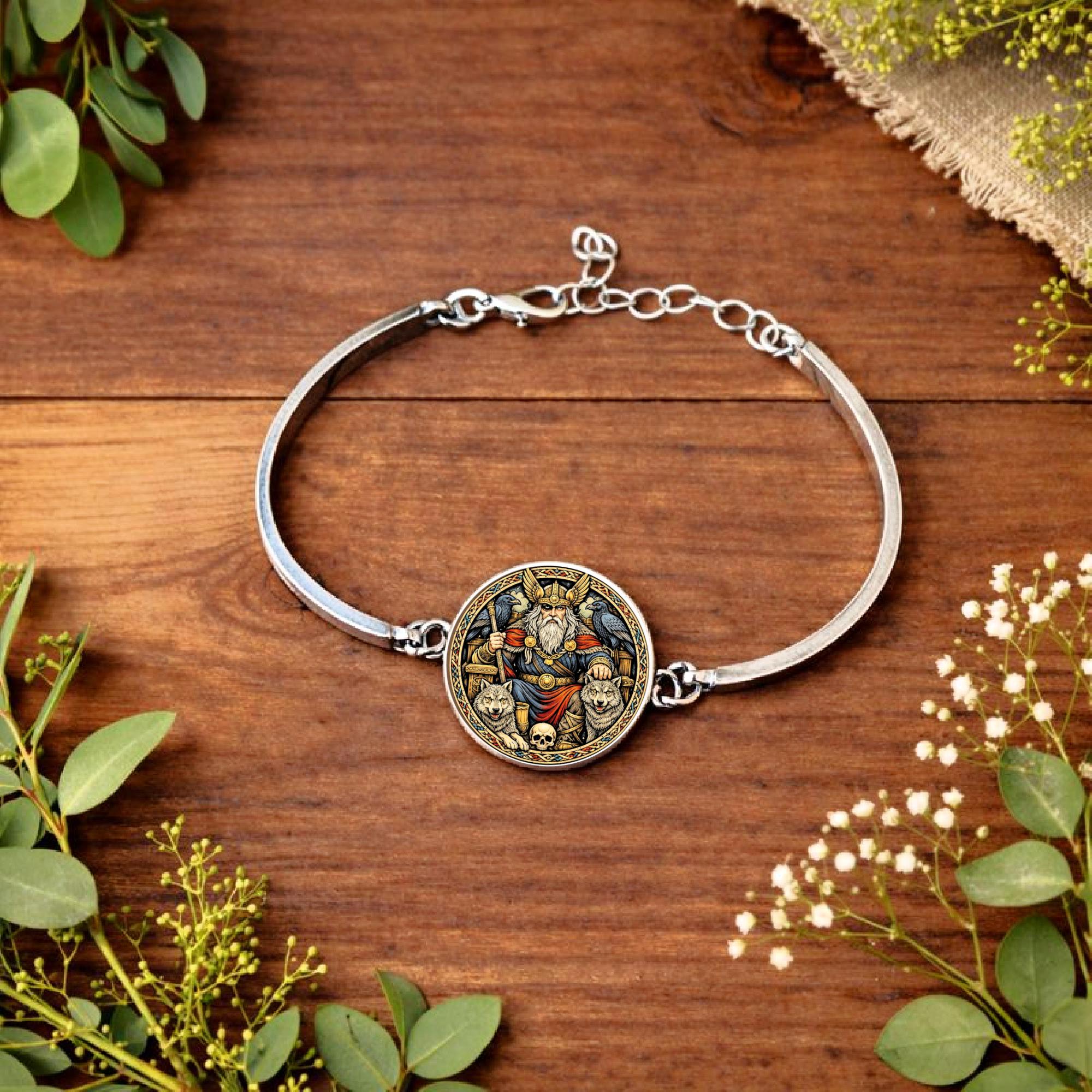 Viking Vegvisir Compass Bracelet - Viking Braided Leather Bracelet – Norse Runes, Celtic Knot
