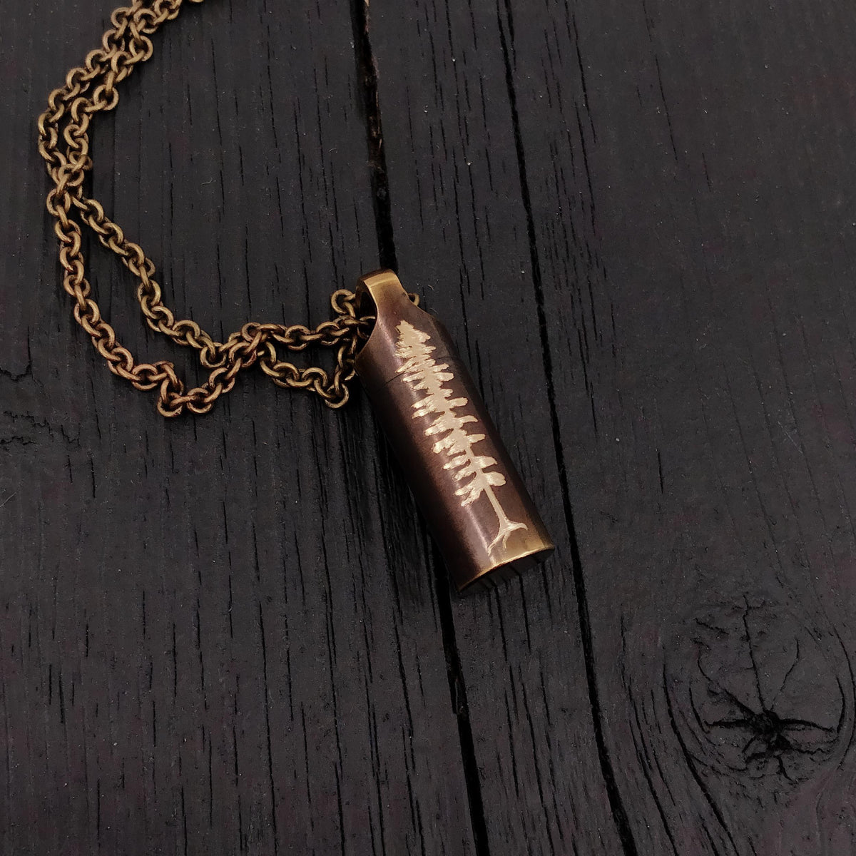 Viking Valknut Necklace - Viking Valknut Brass Cremation Urn Necklace: Custom Engraved Norse Pendant