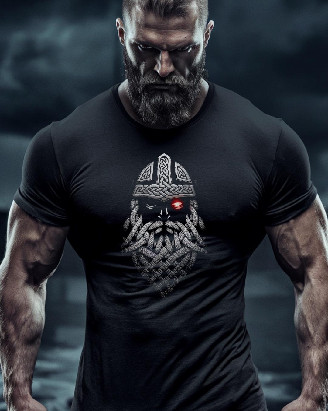 Viking T-Shirt - Viking Skull T-Shirt - Norse Mythology Tee - Nordic Warrior Art Shirt - Gothic