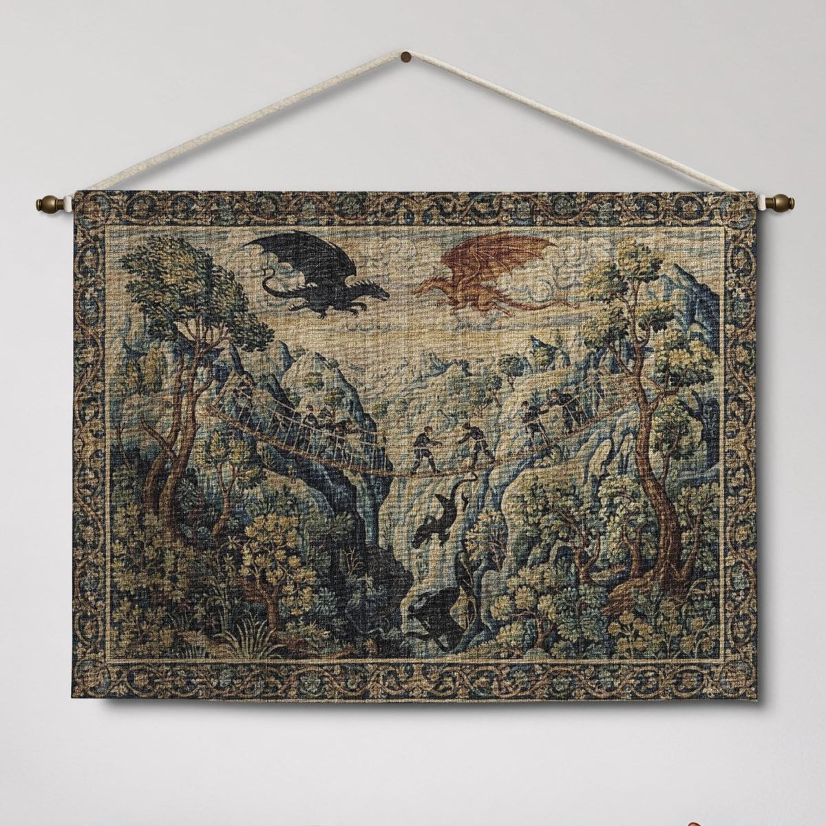 Viking Raven Blanket - Viking Longship Tapestry Wall Hanging Norse Raven Fjord Wall Art Large Wall