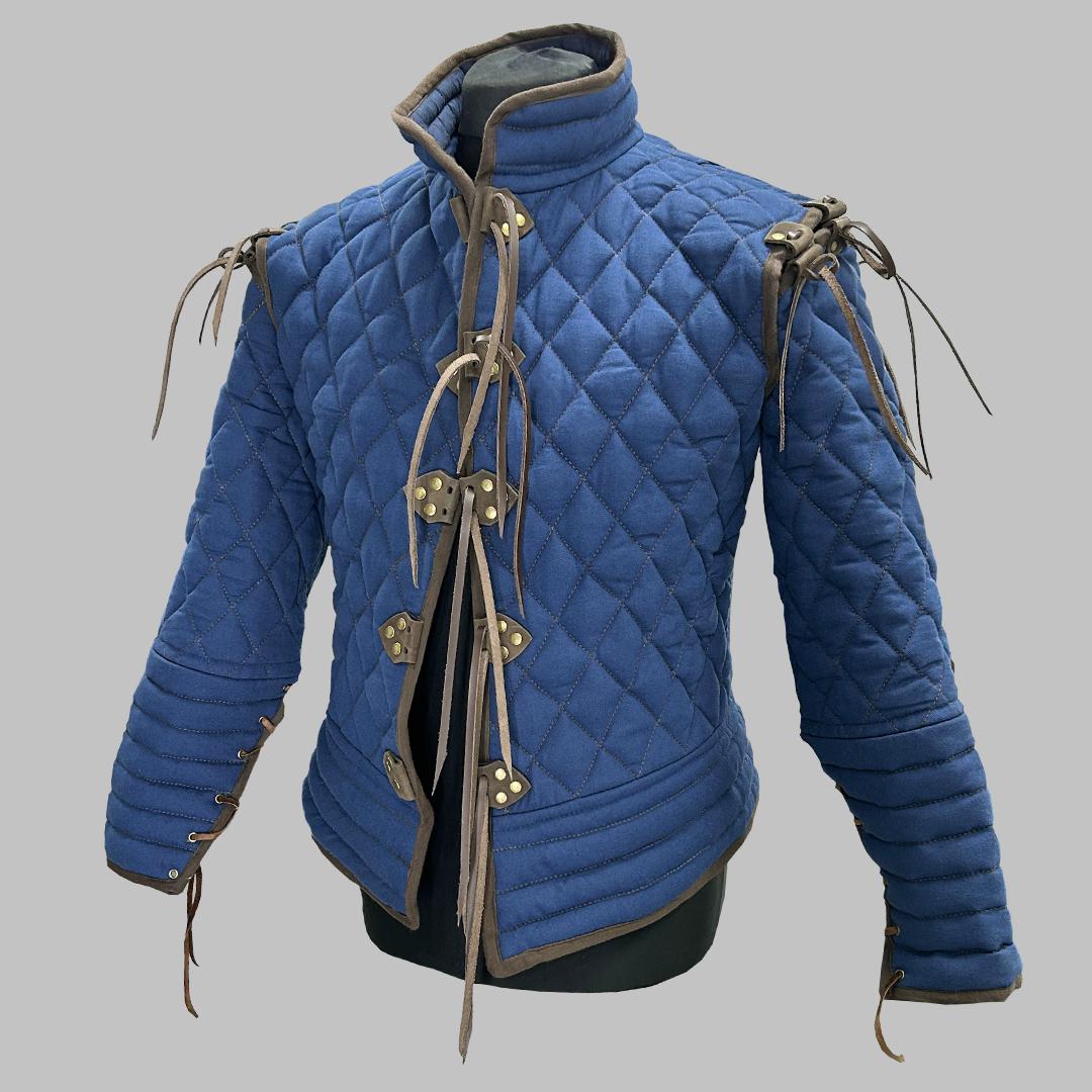 Viking Jacket - Wine Medieval Gambeson Coat for Men – Quilted Viking Armor Jacket