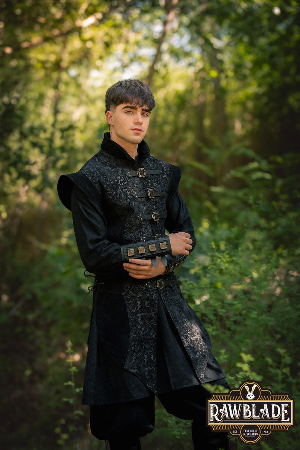 Viking Jacket - Medieval Viking Leather Coat, Fur Collar, Norse Warrior Jacket, Renaissance Fair