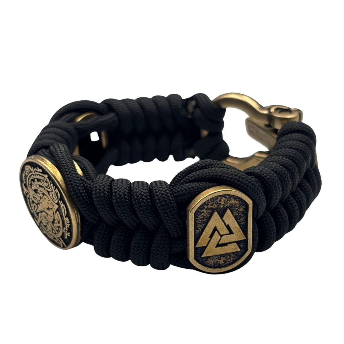 Viking Bracelet - Viking Sigurd and Fafnir Helm of Awe Paracord Bracelet Mens Jewelry gift for him