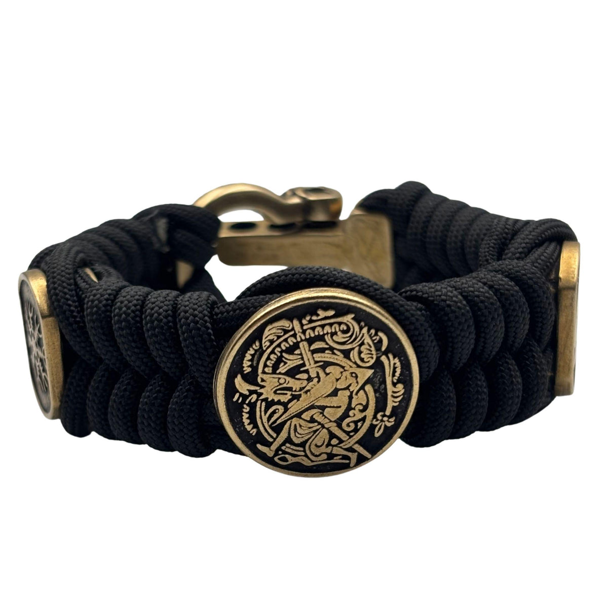 Viking Bracelet - Viking Sigurd and Fafnir Helm of Awe Paracord Bracelet Mens Jewelry gift for him