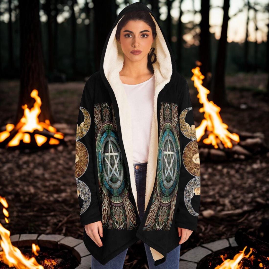 Viking Jacket - Viking Skull Hooded Jacket design with Zipper