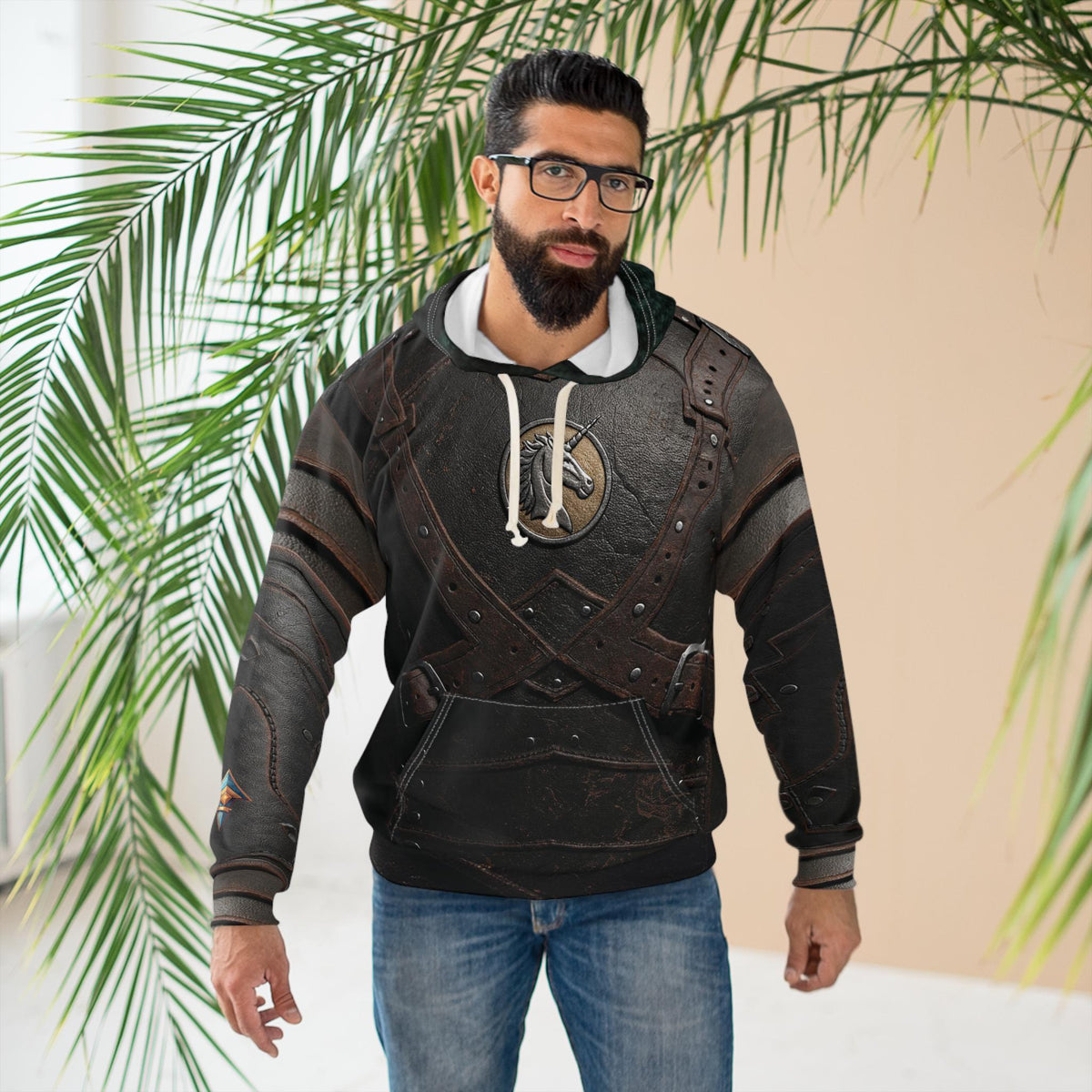 Viking Hoodie - Viking Armor Hoodie, Medieval Warrior All Over Print Pullover, Norse Axe Chainmail